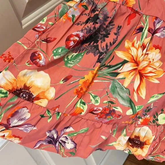 ZARA FLORAL PRINT POPLIN DRESS - Picture 3 of 4